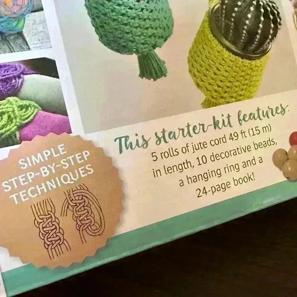 NIB Macrame Creations Kit. Beginners. Jute And Beads. - Picture 7 of 7
